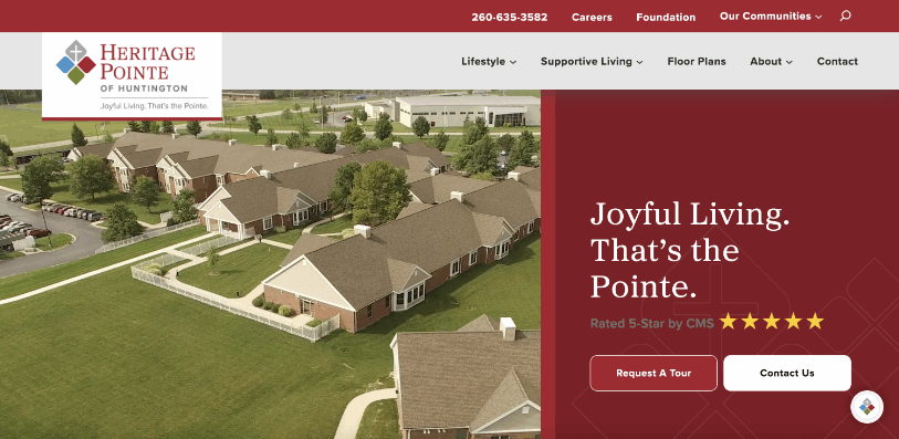 Heritage Pointe Huntington website